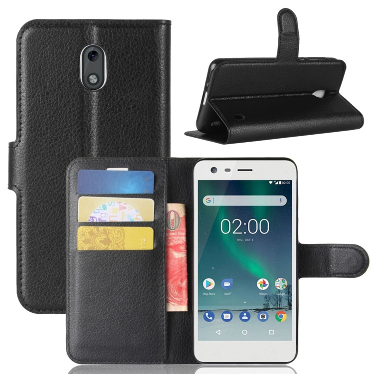 Nokia 2 nahkakotelo (musta)