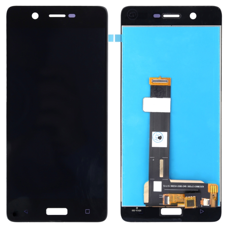 Nokia 5 LCD näyttö ja kosketusnäyttö (musta)