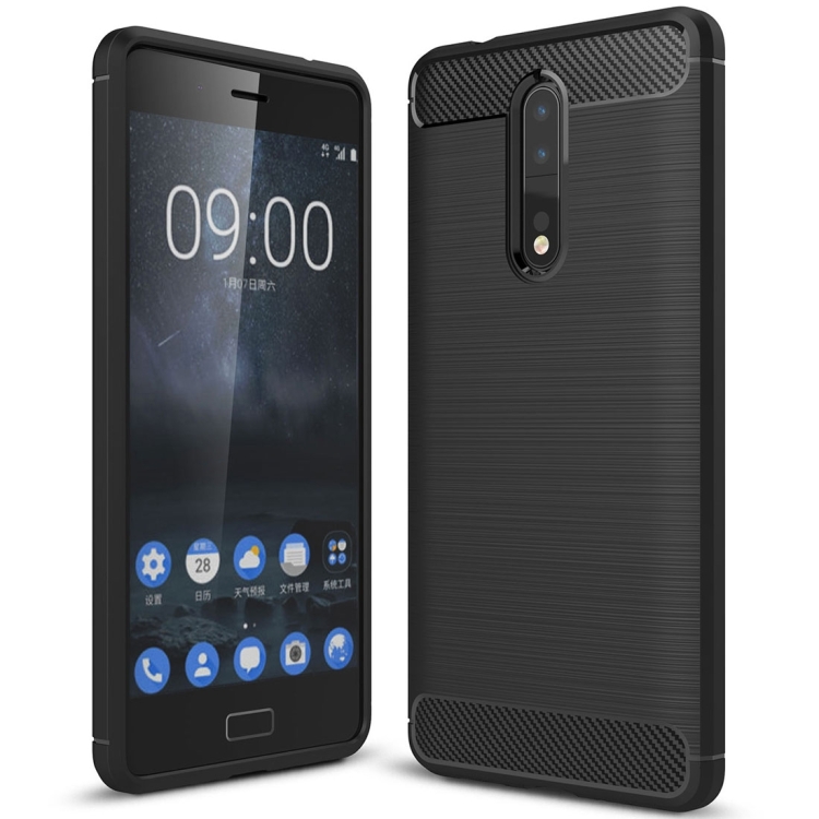 Nokia 8 hiilikuitu suojakuori (musta)