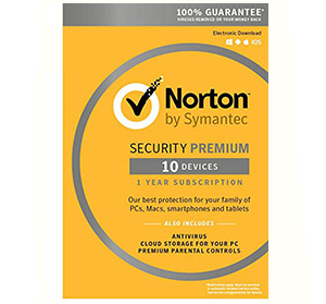 Norton Security Premium 10:lle koneelle / 1 vuosi - Aktivointikoodi sähköpostitse