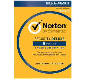 Norton Security Deluxe 5:lle koneelle vuodeksi - Aktivointikoodi sähköpostitse