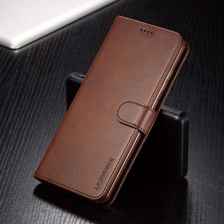 Samsung Galaxy Note10 nahkainen suojakotelo (kahvi)