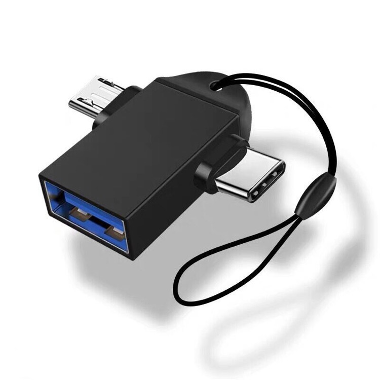 USB-naaras–microUSB/USB-C-uros OTG-sovitin