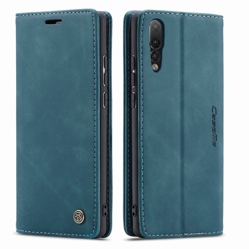 Huawei P30 nahkainen suojakotelo (sininen)