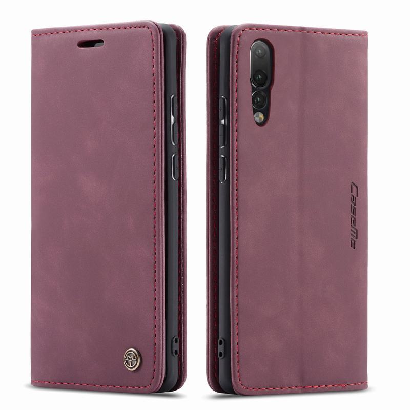 Huawei P30 nahkainen suojakotelo (ruusukulta)