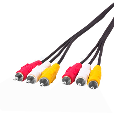 Komposiittivideokaapeli, 3 x RCA uros - uros, 10m