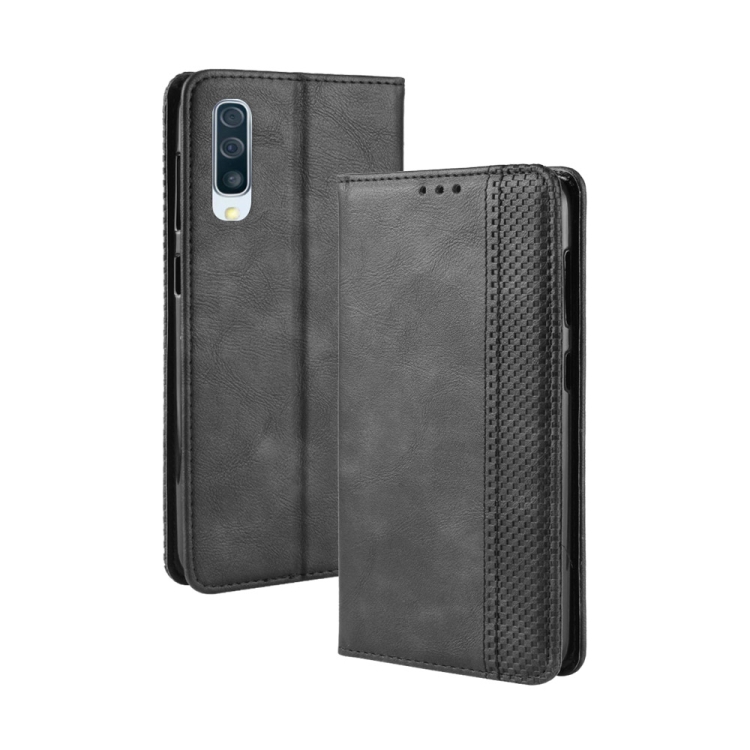 Samsung Galaxy A70 nahkainen suojakotelo (musta)