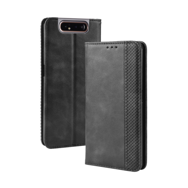 Nahkakotelo Samsung Galaxy A80 / A90 (musta)