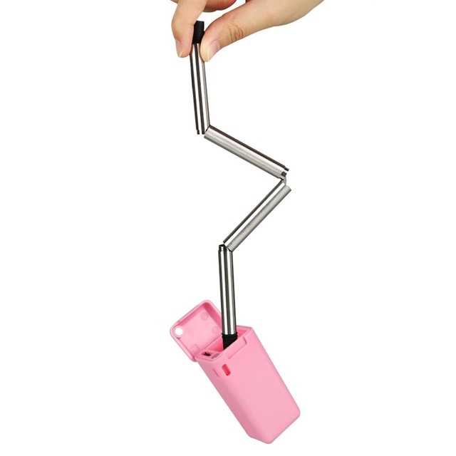 Uudelleenkäytettävä juomapilli (pinkki)