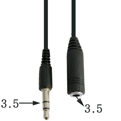 Äänikaapeli, 3,5mm uros - 3,5mm naaras, 3M