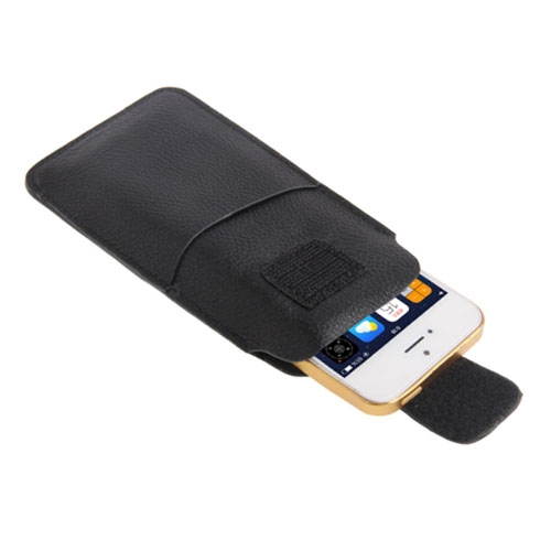 Nahkainen suojapussi iPhone / Samsung puhelimiin