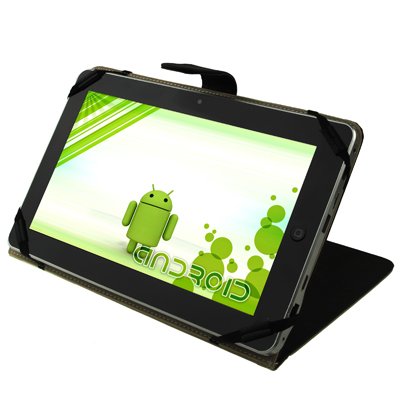 Nahkasuojus 10.1" tablet-tietokoneelle (musta)