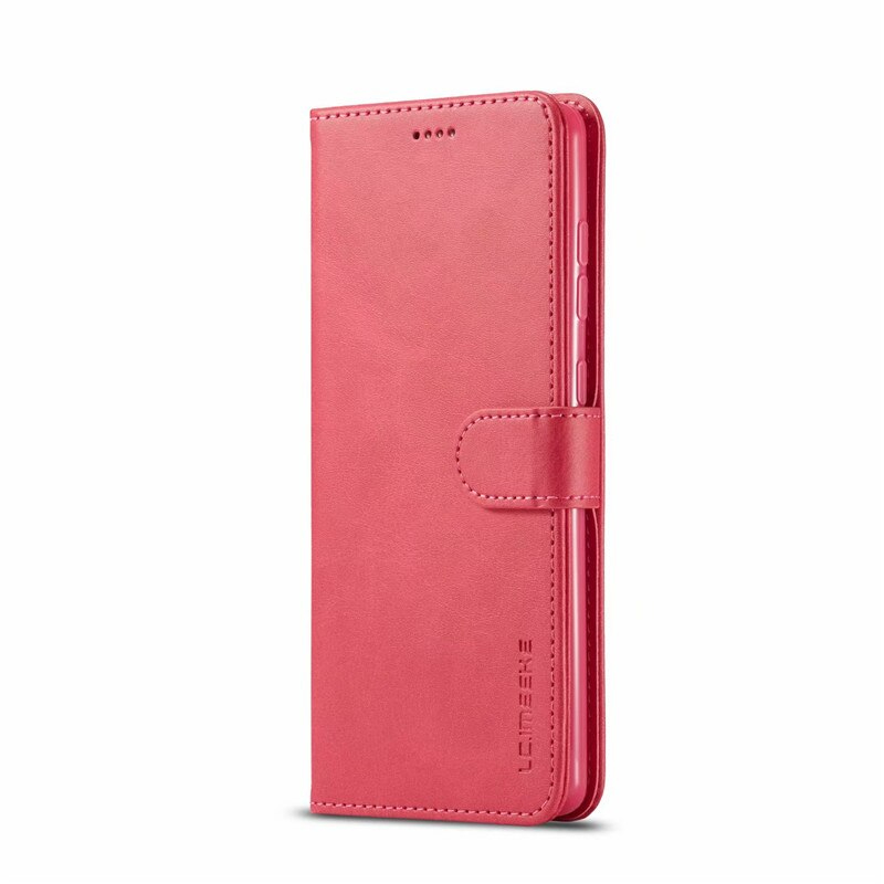Samsung Galaxy S10 nahkainen kotelo (punainen)