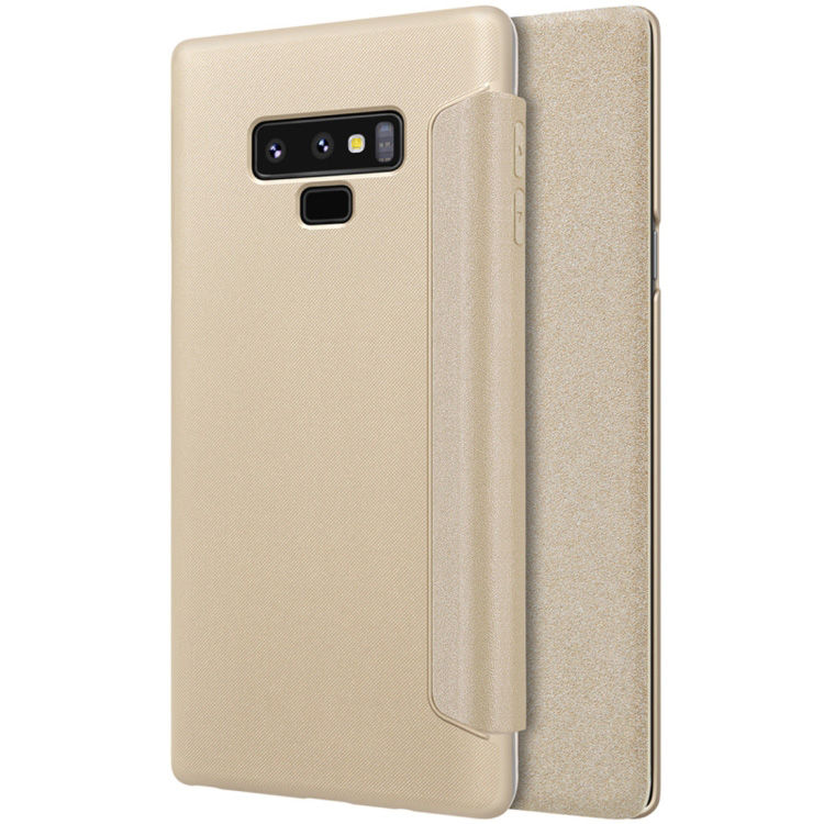 Samsung Galaxy Note 9 mattapintainen nahkakotelo (Kultainen)