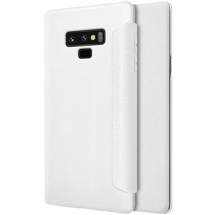 Samsung Galaxy Note 9 mattapintainen nahkakotelo (Valkoinen)