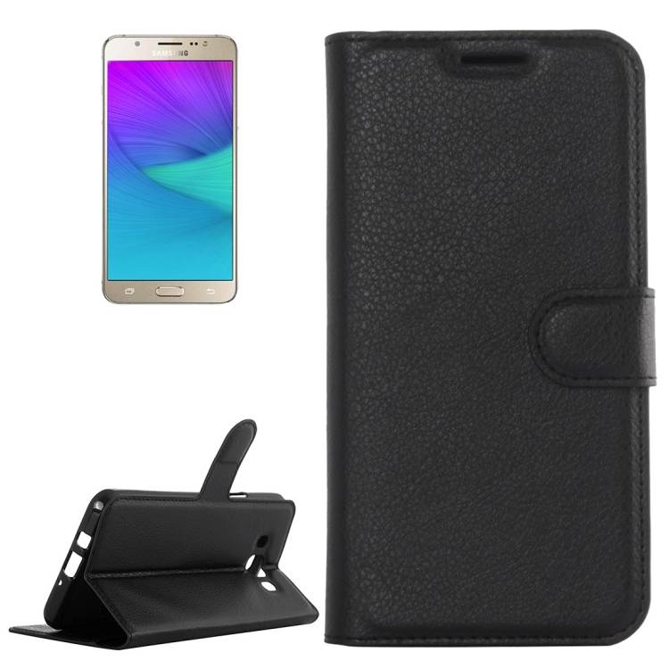 Samsung Galaxy J5 (2016) nahkainen suojakotelo, musta