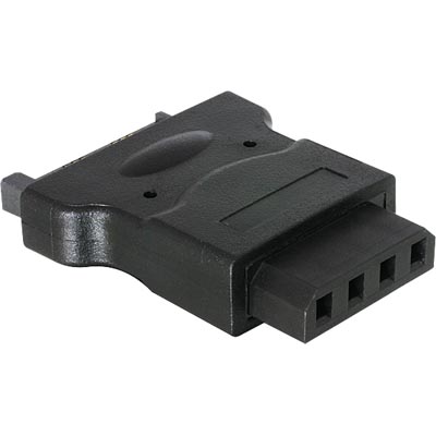 Sähköadapteri 15-pin SATA urosliitos > 4-pin Molex naaras
