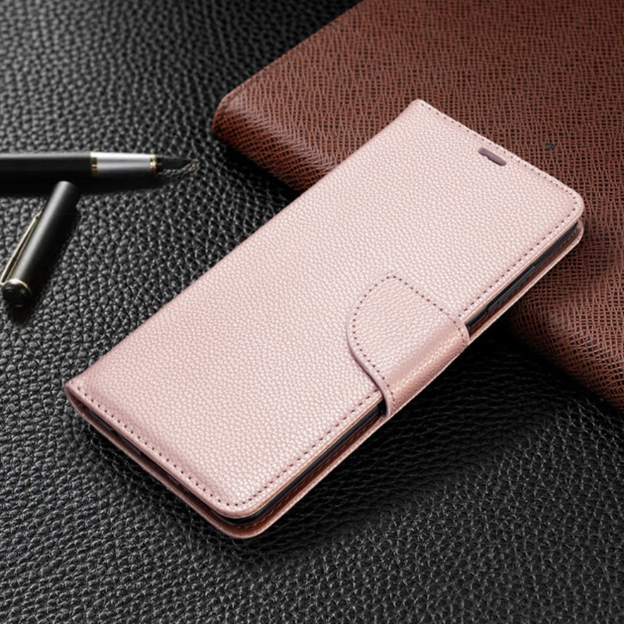 Samsung Galaxy S10 nahkainen kotelo (Ruusukulta)