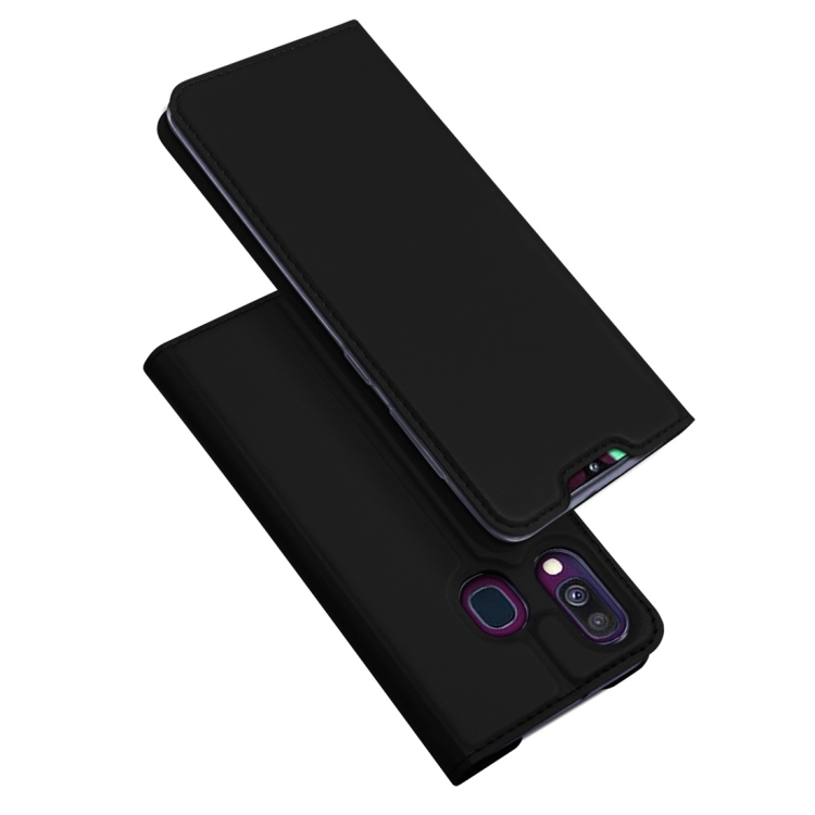 Samsung Galaxy A40 nahkainen suojakotelo (musta)