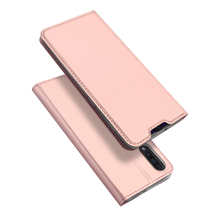 Samsung Galaxy A50 nahkainen suojakotelo (ruusukulta)