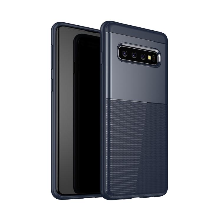 Samsung Galaxy S10 hiilikuitu suojakuori (sininen)