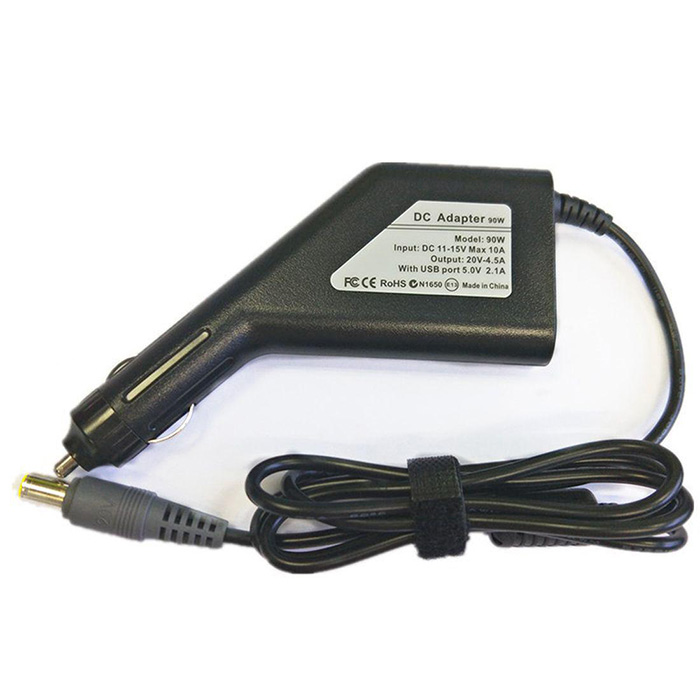 Yleismallinen 65W-90W autolaturi Lenovo kannettaville tietokoneille