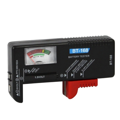 Universaali paristotesteri, 1.5V AAA, AA ja 9V 6F22-paristoille