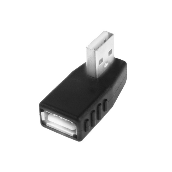 USB 2.0 kulma-adapteri USB A uros - USB A naaras, OTG Function