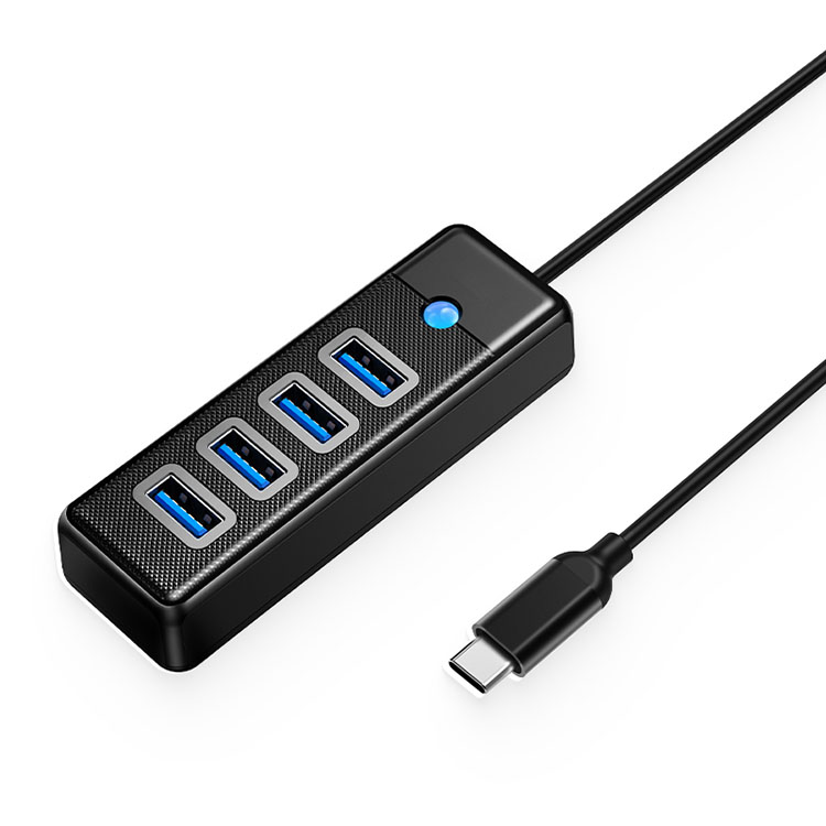 4 portin hubi, USB-C - USB 3.0