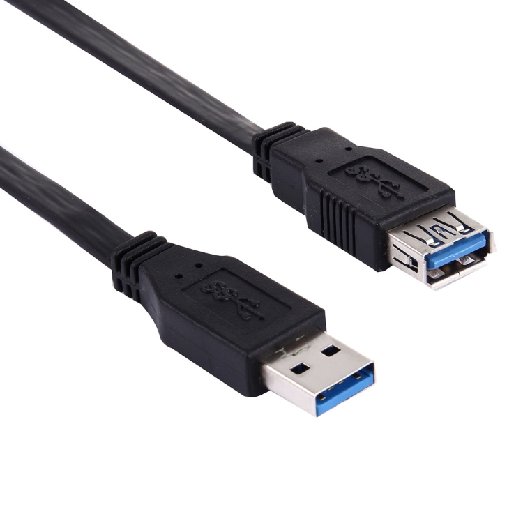 USB 3.0 litteä jatkokaapeli A (naaras) - A (uros) 1,8m