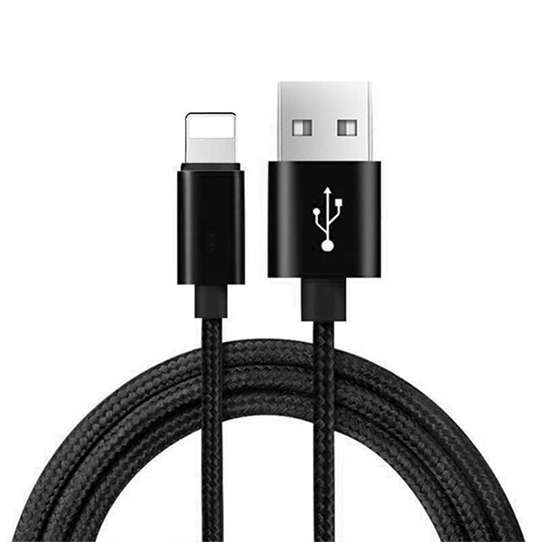 Musta Lightning latauskaapeli, 1m