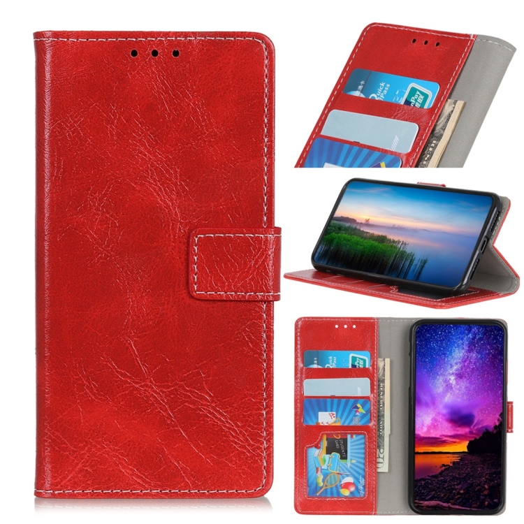Samsung Galaxy Note10 nahkainen suojakotelo (punainen)