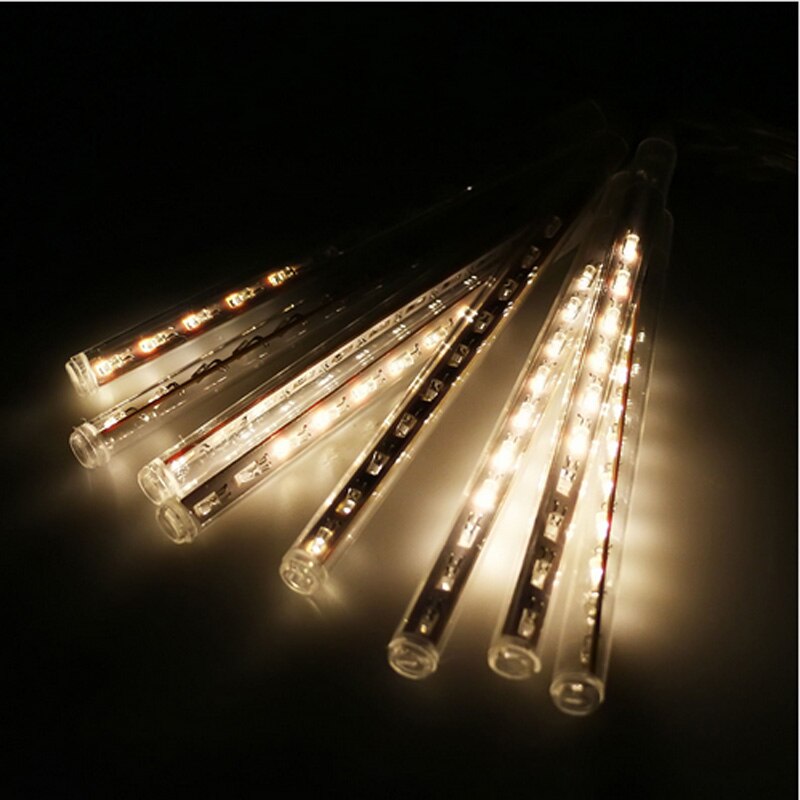 8kpl Meteor Rain LED-sisustusvaloja lämmin valkoinen 30 cm