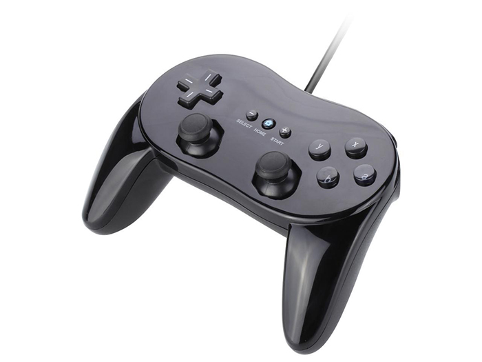 Wii Classic -ohjain (musta)