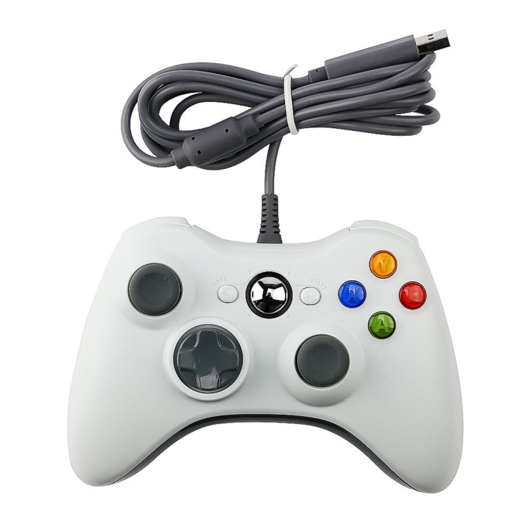XBOX 360 yhteensopiva langallinen ohjain, PC - valkoinen