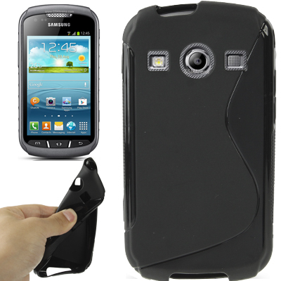 TPU muovikuori Samsung Galaxy Xcover 2 puhelimelle (musta)